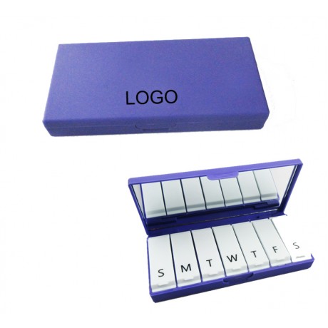 Mirrored pill box, pill case