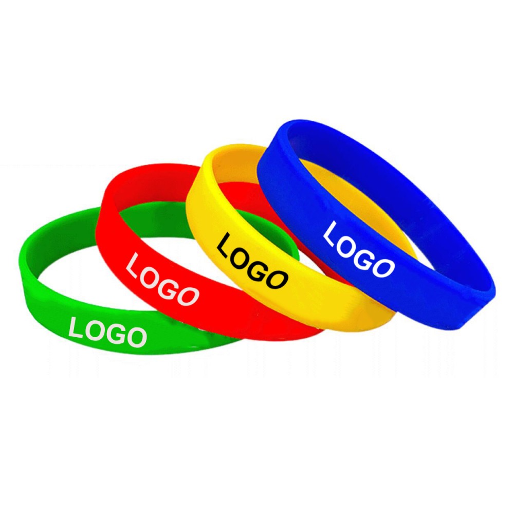 Debossed Color Fill Silicone Wristband