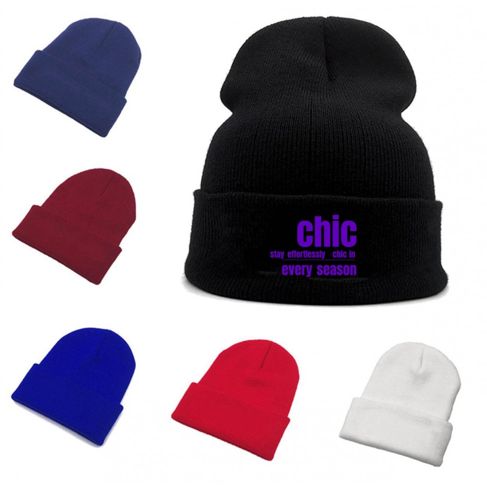 Cuffed Knit Beanie Cap