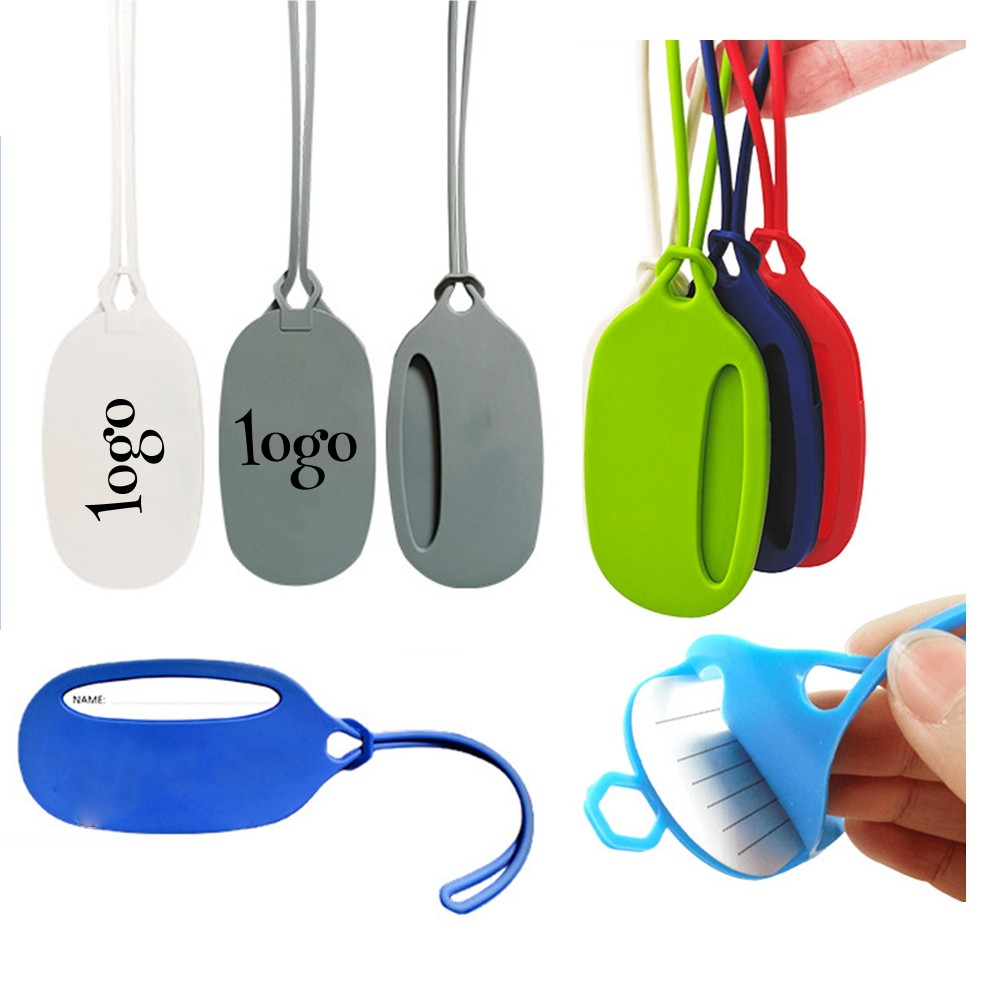 Oval Mini Silicone Luggage Tag