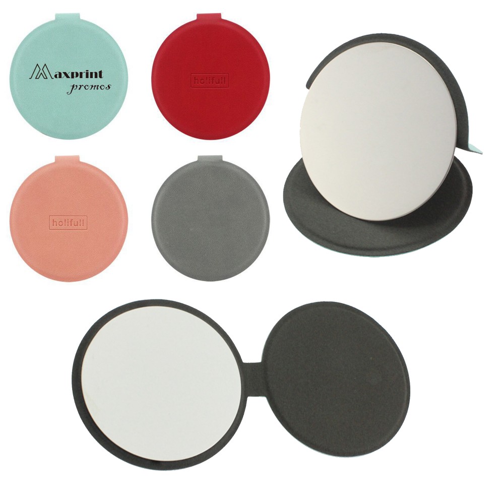 Round PU Leather Mirror