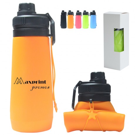 26 Oz Foldable Silicone Water Bottle