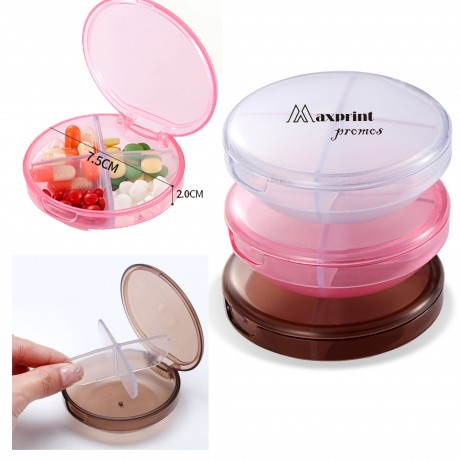 Transparent Mini 4-Cell Pill Box