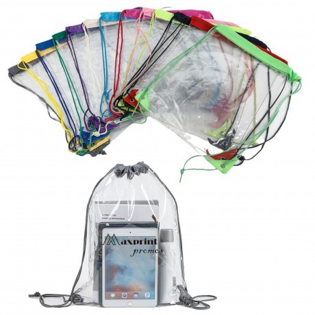 PVC Transparent Drawstring Backpack Bag