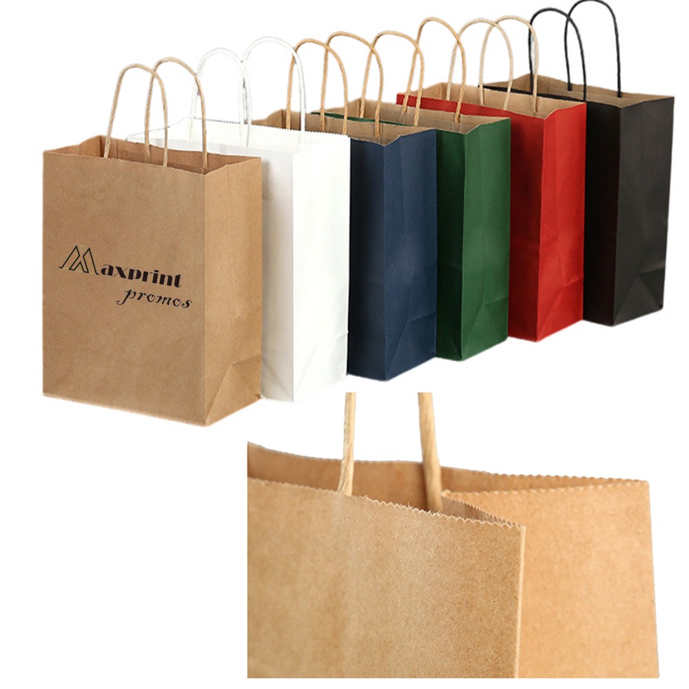 Custom Brown Paper Boutique Bag With Hand