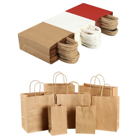 Custom Brown Paper Boutique Bag With Hand