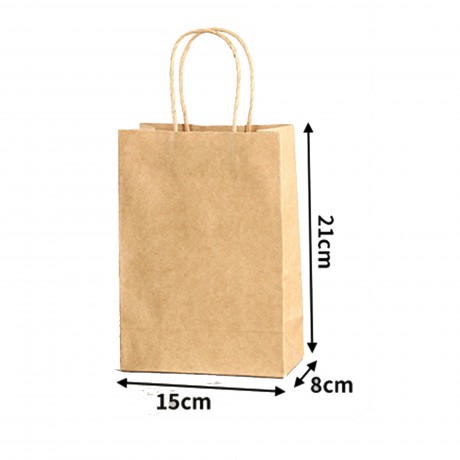 Custom Brown Paper Boutique Bag With Hand