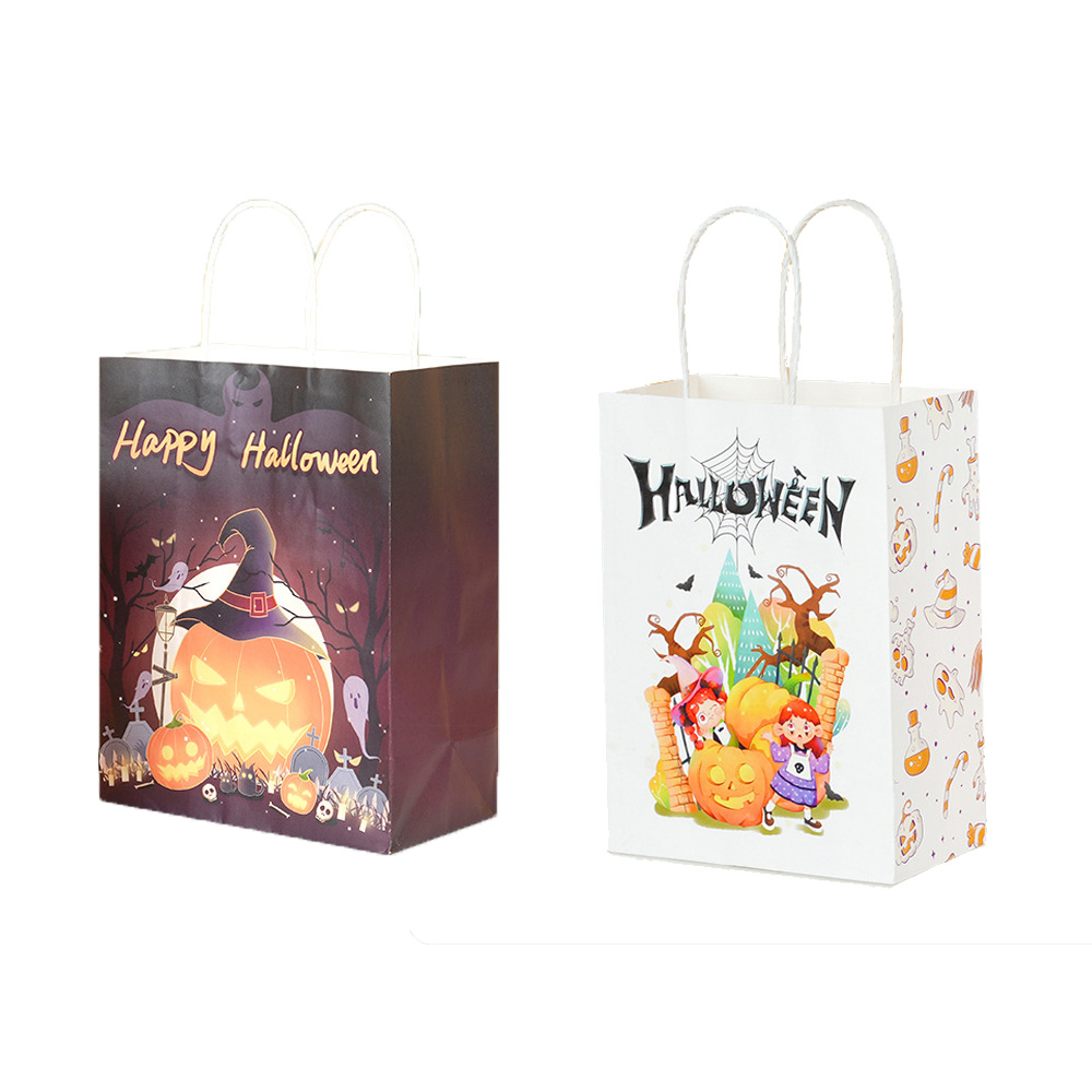 Halloween kraft paper shopping bag