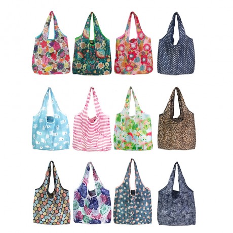 Waterproof Oxford Cloth Blank Folding Shopping Bag