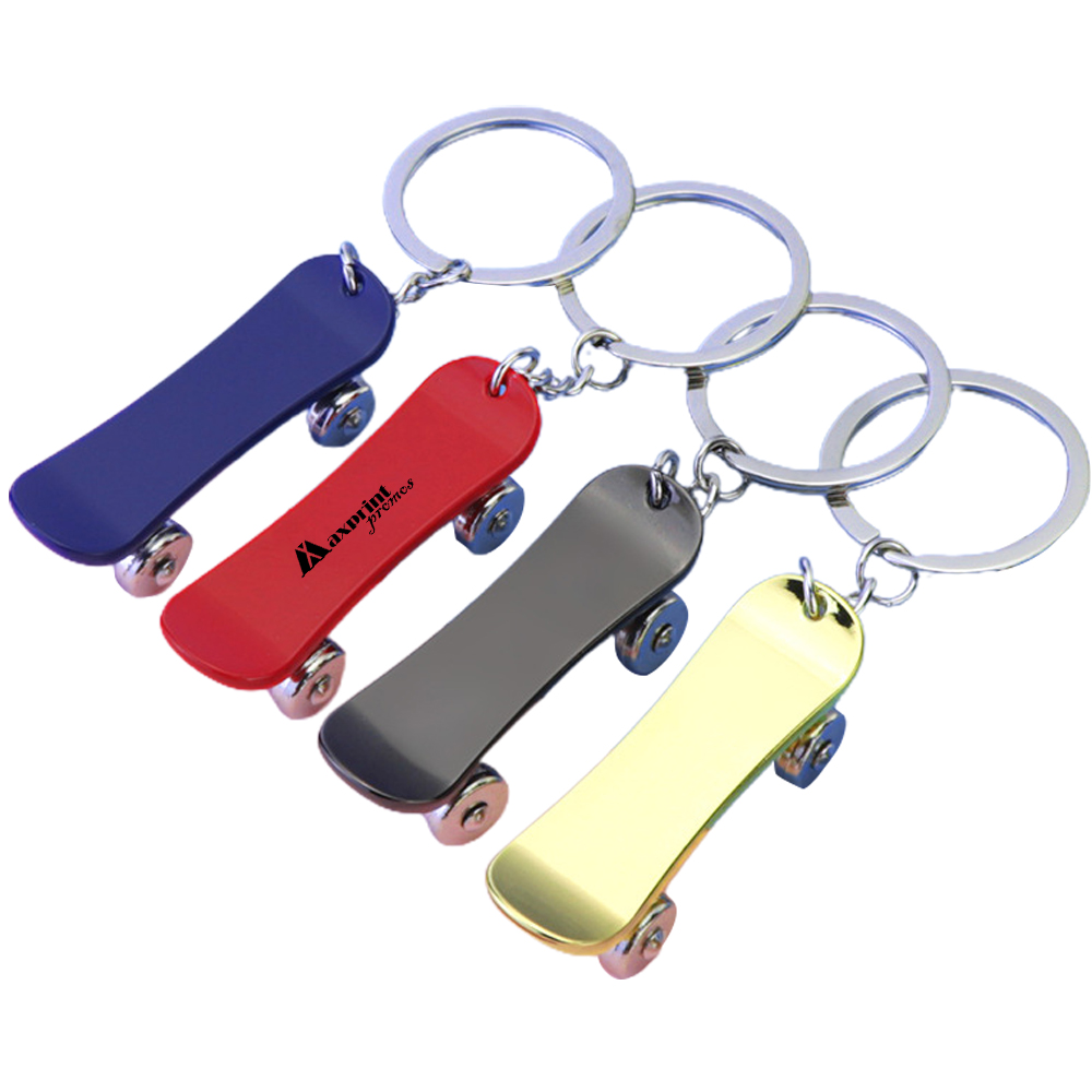 Metal Skateboard Keychain Pendant