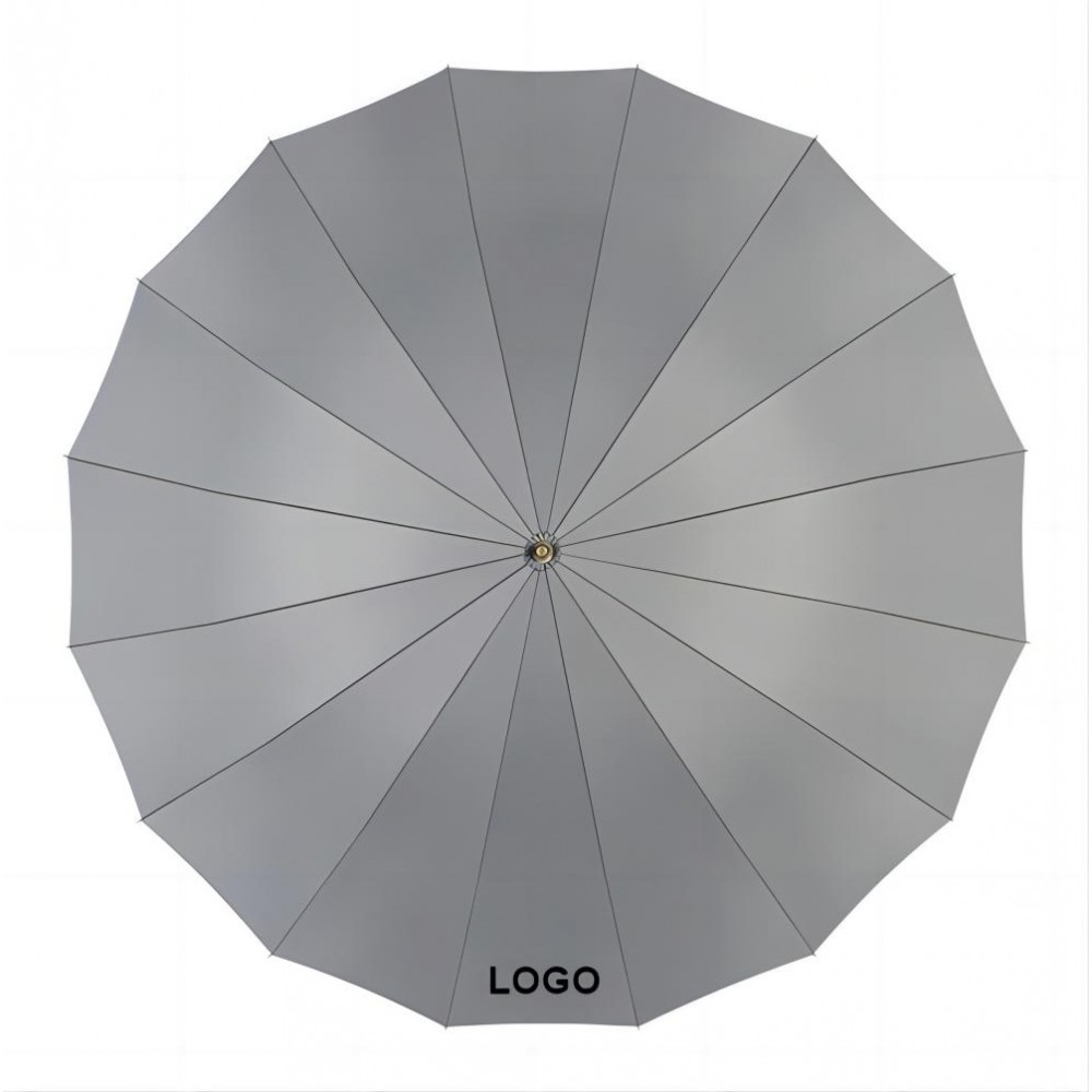 Classic Simple 16-Panel Solid Umbrella