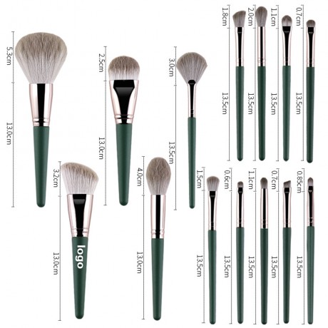 Soft Wood Handle Makeup Brush Set