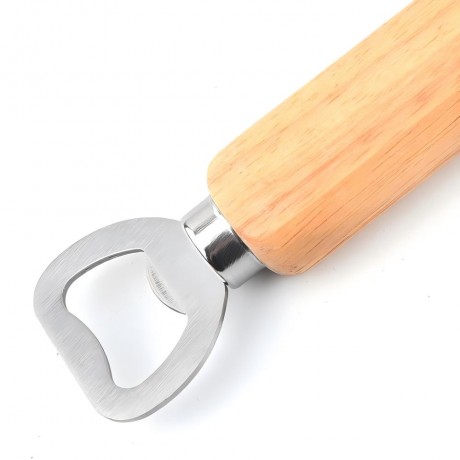 Stainless Steel Wooden Bottle Opener