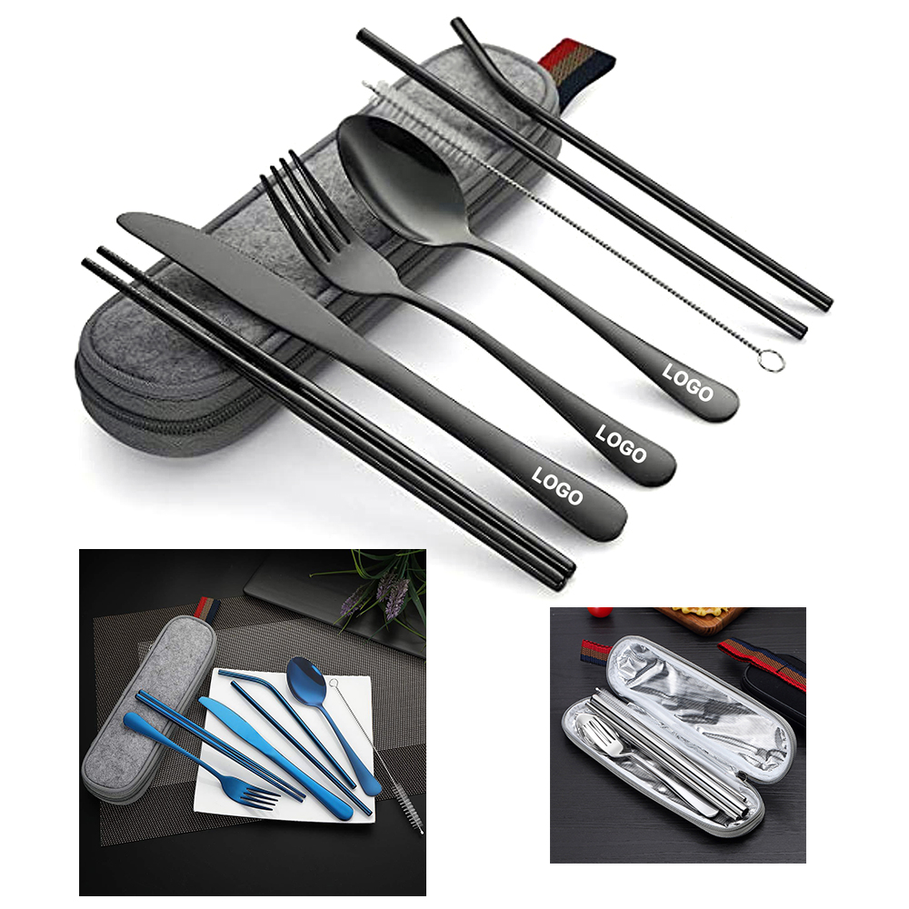 Stainless Steel Cutlery Set In Felt Bag