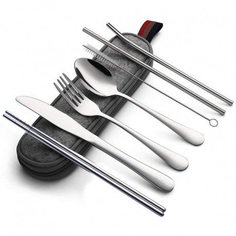 Stainless Steel Cutlery Set In Felt Bag