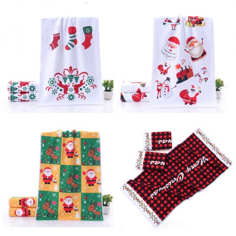 High-Density Thickened Microfiber Christmas Towel