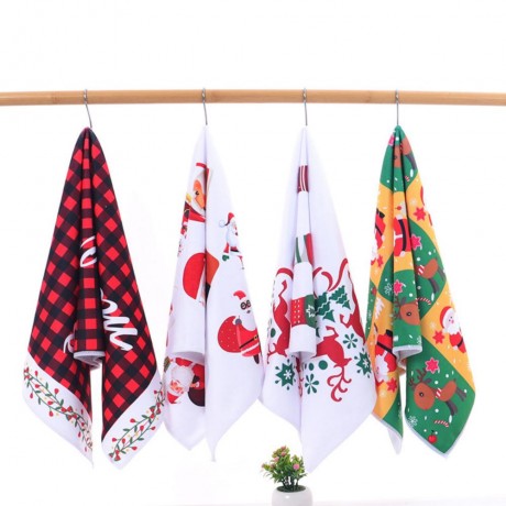 High-Density Thickened Microfiber Christmas Towel