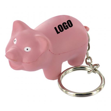 PU Stress Pig Key Ring