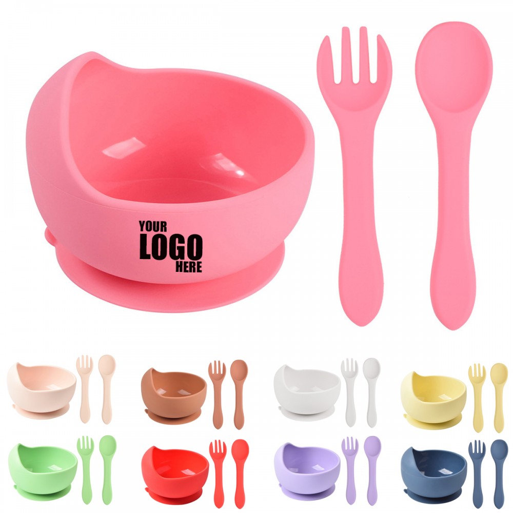 Toddler Suction Bowl with Spoon and Fork