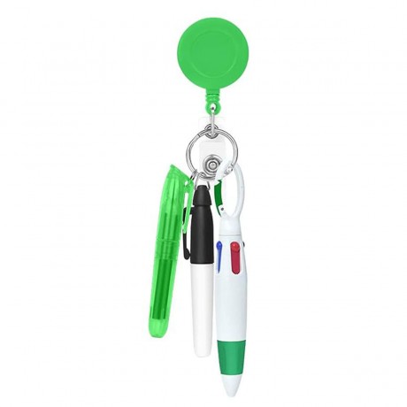 Mini Nurse Ballpoint Pen Badge Clip Highlighter Marker Set