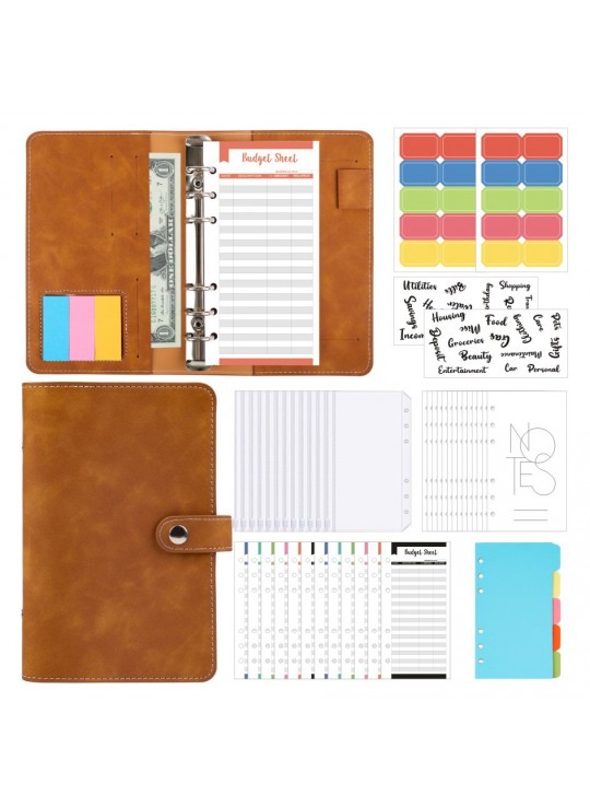 A6 PU Multi-function Bookkeeping Book