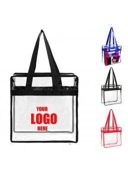PVC Clear Stadium Zipper Tote