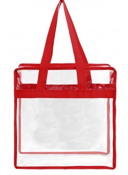 PVC Clear Stadium Zipper Tote