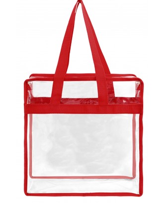 PVC Clear Stadium Zipper Tote