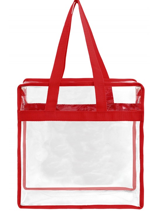 PVC Clear Stadium Zipper Tote