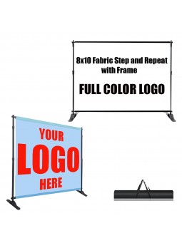 8x10 Fabric Step and Repeat with Frame