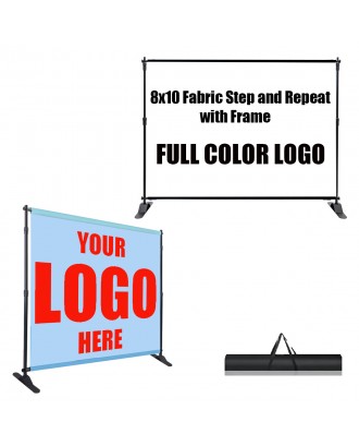 8x10 Fabric Step and Repeat with Frame