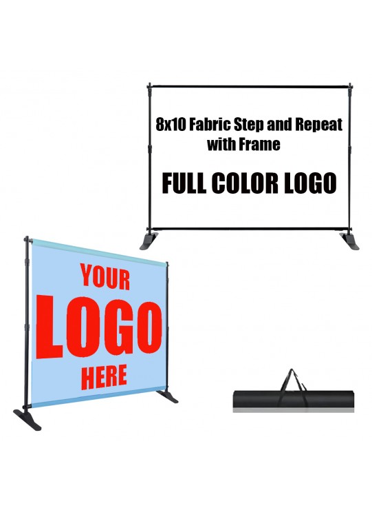 8x10 Fabric Step and Repeat with Frame
