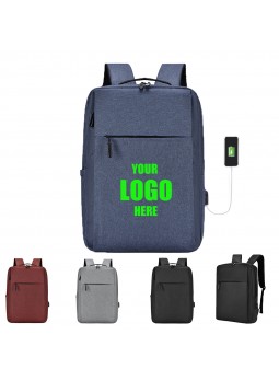 College Laptop Backpack with USB Charger