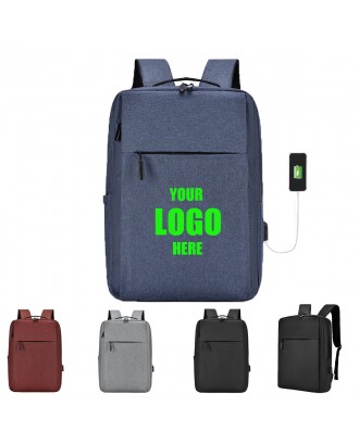College Laptop Backpack with USB Charger