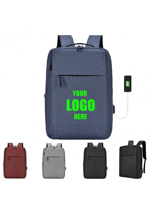 College Laptop Backpack with USB Charger