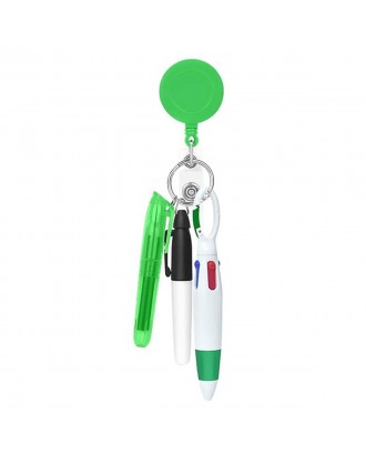 Mini Nurse Ballpoint Pen Badge Clip Highlighter Marker Set