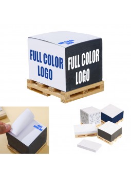 Note Pad With Wood Pallet Cube