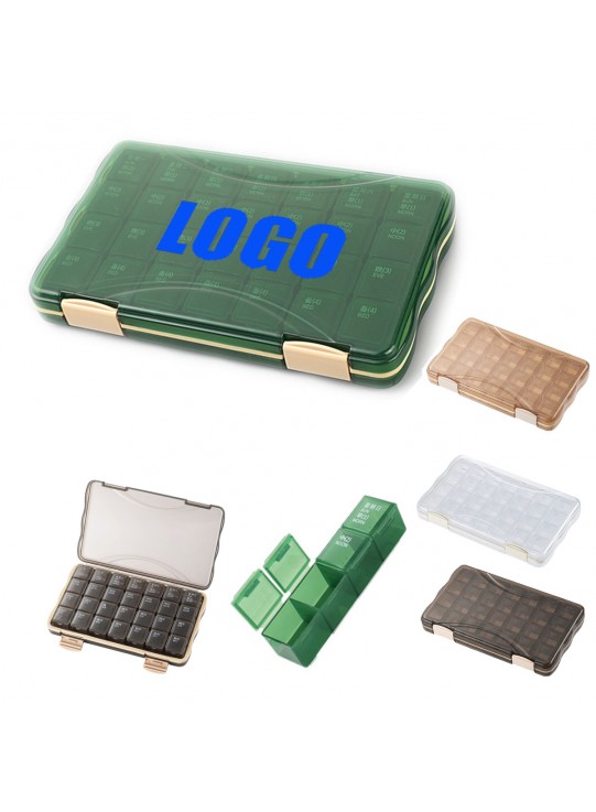 Portable Pill Box Vitamin Organizer 28 Days