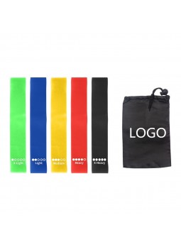Yoga Resistance Band Set with Carry Pouch