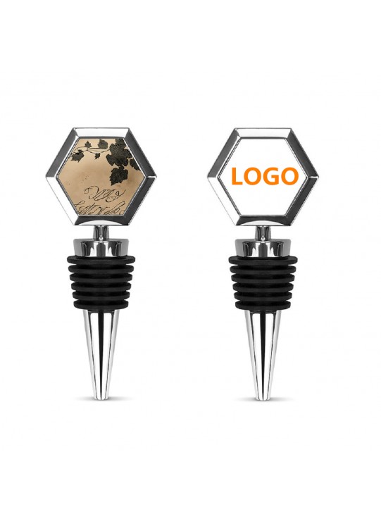 Hexagon Zinc Wine Stopper – Heavy Duty