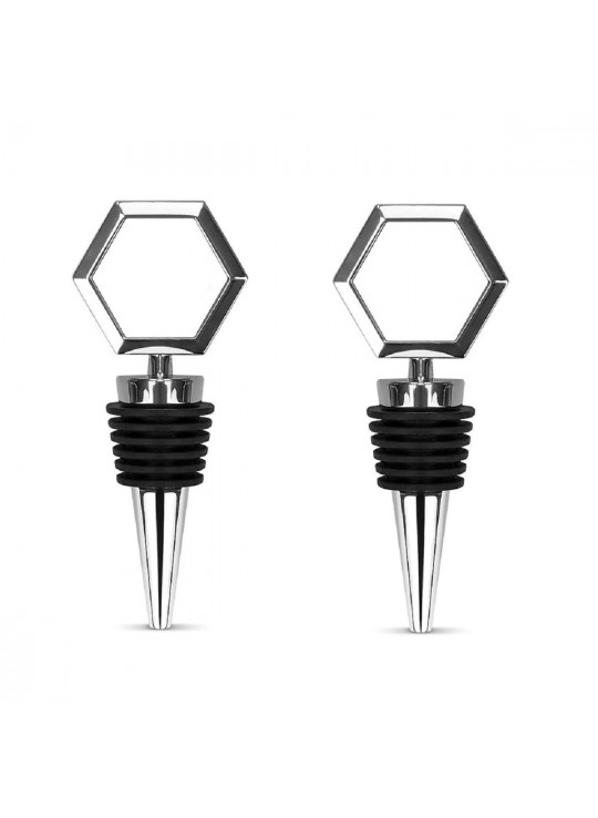 Hexagon Zinc Wine Stopper – Heavy Duty