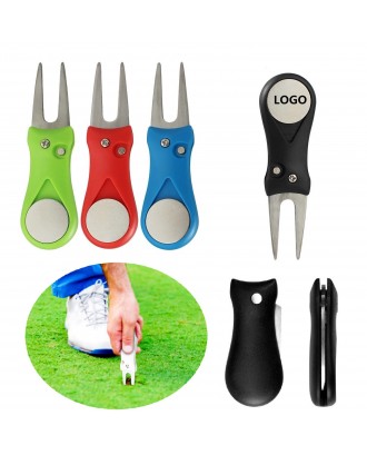 Custom Golf Divot Repair Fork With Ball Marker
