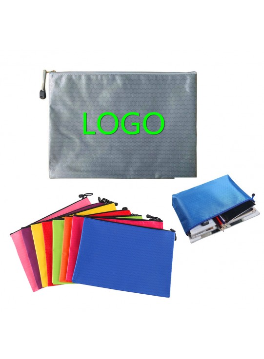 A5 Oxford Cloth Document Bag with Zipper/Pencil Pouch