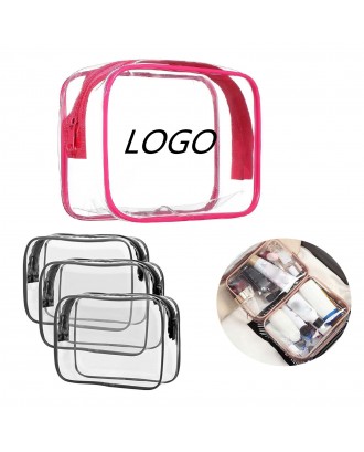Transparent PVC Zipper Cosmetic Bag