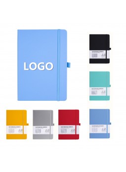 PU A5 Notebook with Elastic Strap and Pen Loop