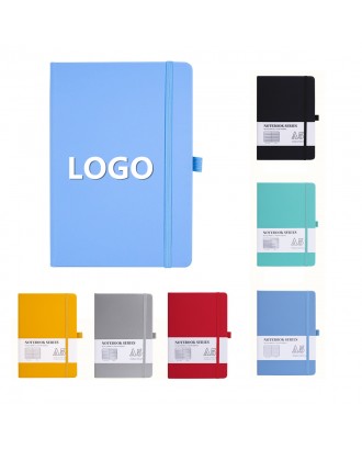 PU A5 Notebook with Elastic Strap and Pen Loop
