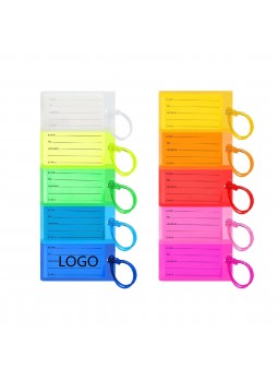 Clear PVC Luggage Tags With Strap