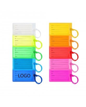 Clear PVC Luggage Tags With Strap