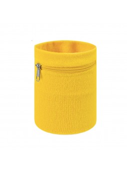 Cotton Sport Wristband With Zipper Pocket