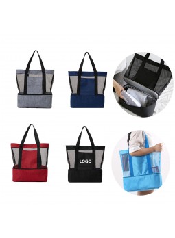 Mesh Beach Cooler Tote Bag
